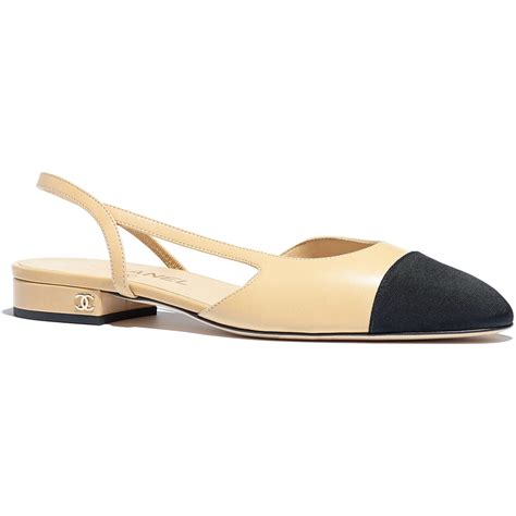 chanel slingbacks beige|chanel slingback size chart.